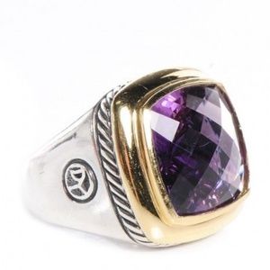 DAVID YURMAN AMETHYST STERLING SILVER 18KGOLD RING